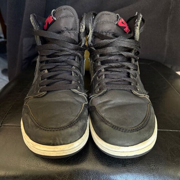 Nike Air Jordan 1 Retro High OG Black Satin Gym Red GS Youth 5Y - Picture 2 of 11
